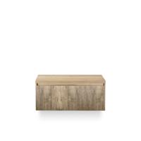 Frozen 3d Badmeubelset 100 cm - Greeplijst in kleur - Incl. Bovenblad French Oak