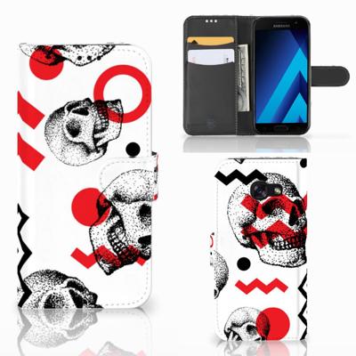Telefoonhoesje met Naam Samsung Galaxy A5 2017 Skull Red Telefoonhoesje met Naam Samsung Galaxy A5 2017 Skull Red