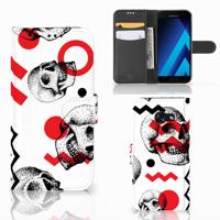Telefoonhoesje met Naam Samsung Galaxy A5 2017 Skull Red