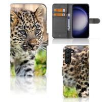 Samsung Galaxy S23 Plus | Telefoonhoesje | Met pasjeshouder | Baby Luipaard