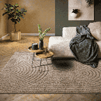 Vloerkleed Panglao Taupe 200x280 Cm Hoogpolig Elle Decoration - Dekbed-Discounter.nl