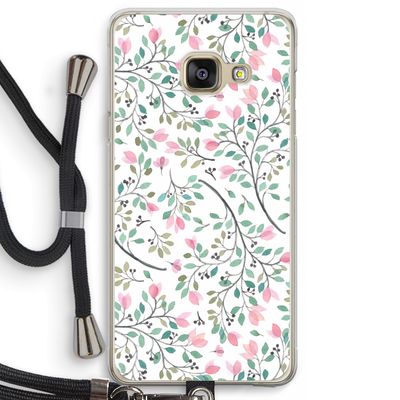 Sierlijke bloemen: Samsung Galaxy A3 (2016) Transparant Hoesje met koord