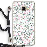 Sierlijke bloemen: Samsung Galaxy A3 (2016) Transparant Hoesje met koord