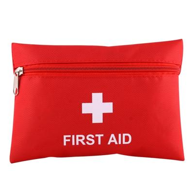 2 PC's-draagbare EHBO-Kit met tas omvat schoonmaken Pads Gauzes schaar Band-aids en pincet willekeurige kleur levering