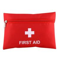 2 PC's-draagbare EHBO-Kit met tas omvat schoonmaken Pads Gauzes schaar Band-aids en pincet willekeurige kleur levering