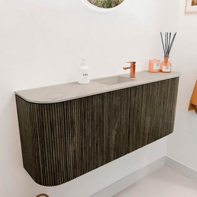 Toiletmeubel Mondiaz Joya Dlux | 103.2 cm | Meubelkleur Shadow | Faye wastafel Opalo Wasbak Midden | 1 kraangat