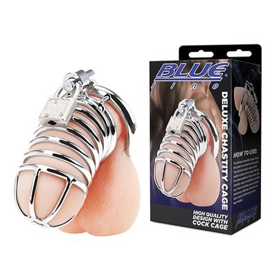 Blueline - Deluxe Chastity Cock Cage Kuisheidsgordel Zilver