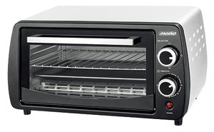 Mesko Home MS 6004 grill-oven Zwart, Gesatineerd staal