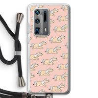Ponys: Huawei P40 Pro Plus Transparant Hoesje met koord