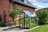 Tuinkas Qube 610 zwart, veiligheidsglas 3mm/1 - Royal well