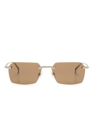 Dunhill lunettes de soleil à monture rectangulaire - Or