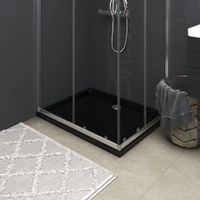 VidaXL Douchebak rechthoekig 70x90 cm abs zwart