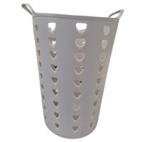 Flexibele wasmand - beige - 60 liter - kunststof - 47 x 50 cm