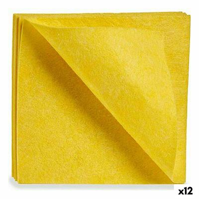 Doeken Zacht Geel 18 x 2,5 x 20 cm (12 Stuks)