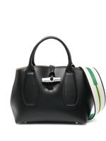 Longchamp petit sac cabas Roseau en cuir - Noir
