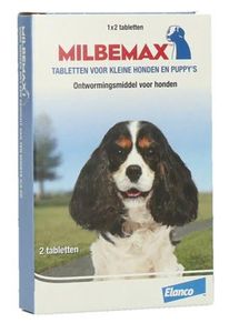 Milbemax tablet ontworming puppy / kleine hond (0,5-10 KG 2 TBL)