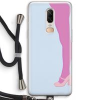 Pink panty: OnePlus 6 Transparant Hoesje met koord