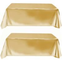 Fiestas Guirca Tafelkleed/tafellaken - 2x - polyester folie - metallic goud - 140 x 275 cm