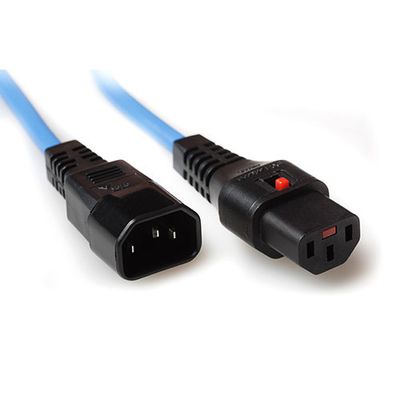 ACT AK5197 Netsnoer C13 IEC Lock | C14 | Blauw | 50 cm