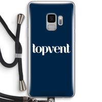 Topvent Navy: Samsung Galaxy S9 Transparant Hoesje met koord