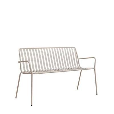 Tikamoon - Gaby 2-zits tuinbank van cream metaal