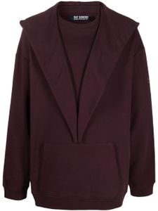 Raf Simons hoodie en coton à design patchwork - Violet