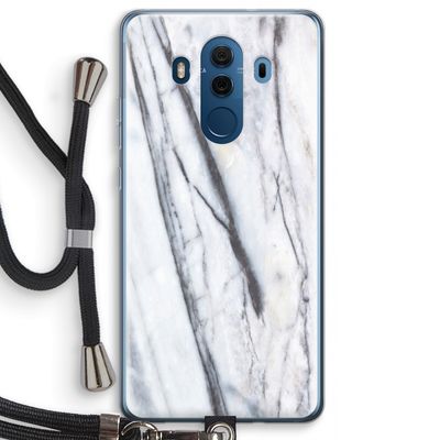 Gestreepte marmer: Huawei Mate 10 Pro Transparant Hoesje met koord