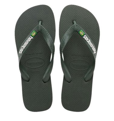 Havaianas - Brasil Logo | Green/Olive Rubber Unisex