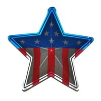 Kunststof wand decoratie ster van vlag Amerika/USA 45 cm