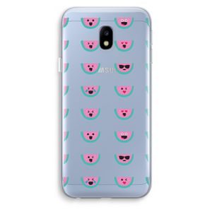 Smiley watermeloenprint: Samsung Galaxy J3 (2017) Transparant Hoesje