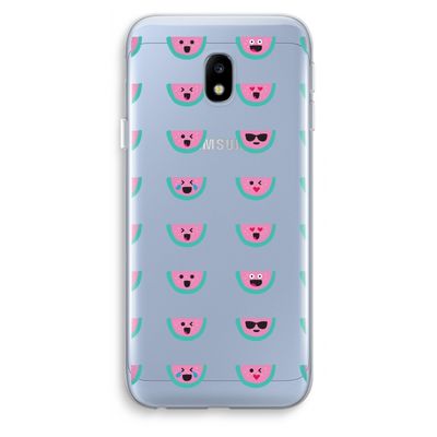 Smiley watermeloenprint: Samsung Galaxy J3 (2017) Transparant Hoesje