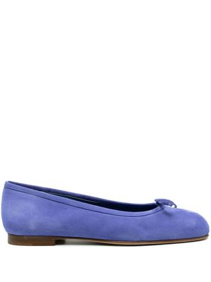 Manolo Blahnik ballerines Veralli en daim - Bleu