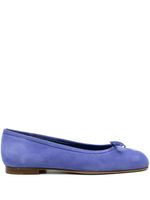 Manolo Blahnik ballerines Veralli en daim - Bleu