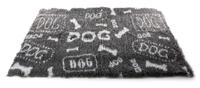 VETBED DOG PRINT GRIJS / WIT GERECYCLED