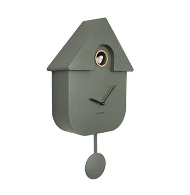Karlsson Wandklok Modern Cuckoo - Jungle Green