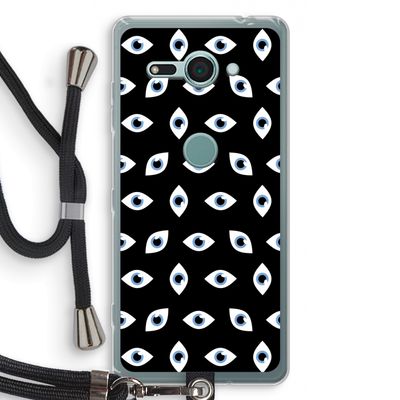 Eyes pattern: Sony Xperia XZ2 Compact Transparant Hoesje met koord