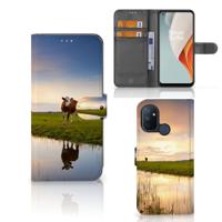 OnePlus Nord N100 | Telefoonhoesje | Met pasjeshouder | Koe