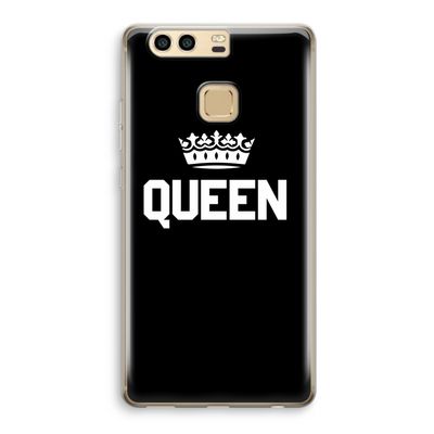 Queen zwart: Huawei P9 Transparant Hoesje