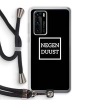 Negenduust black: Huawei P40 Transparant Hoesje met koord