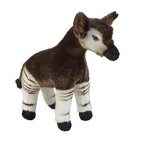 Pluche bruin/witte okapi knuffel 32 cm speelgoed   - - thumbnail