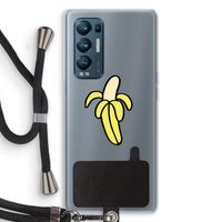 Banana: Oppo Find X3 Neo Transparant Hoesje met koord