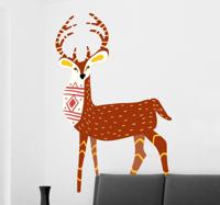 Rendier kerstmis sticker