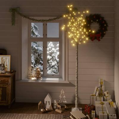 VidaXL Kerstboom wilg met 200 warmwitte led&apos;s binnen en buiten 2,2 m