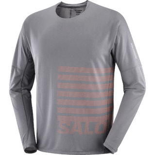 Salomon Sense aero ls tee gfx heren - BRUIN - Heren
