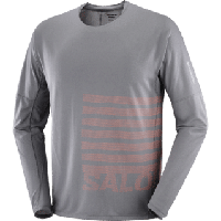 Salomon Sense aero ls tee gfx heren - BRUIN - Heren