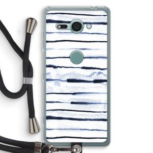 Ink Stripes: Sony Xperia XZ2 Compact Transparant Hoesje met koord