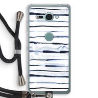 Ink Stripes: Sony Xperia XZ2 Compact Transparant Hoesje met koord