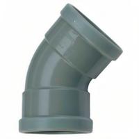 PVC Bocht 45° manchet - 2 x mof 160 mm