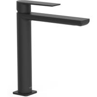 Wastafelkraan Tres Loft | Opbouw | Mengkraan | Hoog model | 1-hendel | Rond | Zwart mat