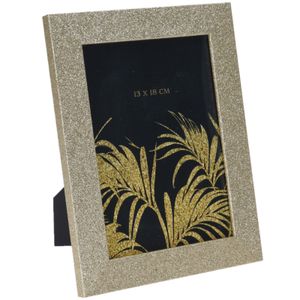 Houten fotolijst met gouden glitters geschikt voor een foto van 13 x 18 cm